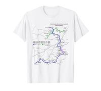 Yokohama City Japan Train Line Railway - Carte de l'itinéraire Souvenir T-Shirt