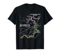 Yokohama City Japan Train Line Railway - Carte de l'itinéraire Souvenir T-Shirt