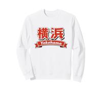 Yokohama Japon Texte Japonais Rétro Voyage Graphique Sweatshirt