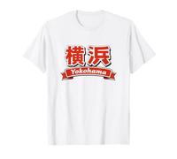 Yokohama Japon Texte Japonais Rétro Voyage Graphique T-Shirt