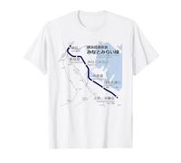 Yokohama Minatomirai Japan Railway - Carte de l'itinéraire Souvenir T-Shirt