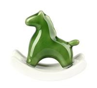 Yokomu Statue de Cheval à Bascule en CéRamique pour, Sculpture d'art Moderne pour DéCor D'ÉTagèRe de Table, Ornement de Bureau de Figurine EsthéTique,A