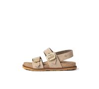 Yokono Sandale Plate BOLUS-252 Beige | Chaussures Printemps-été Femme | Cuir de Vachette Nubuck | 2 cm