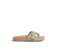 Yokono Sandale Plate Verte JERBA-114 | Chaussures Printemps-été Femme | Cuir de Vachette suédé | 3 cm