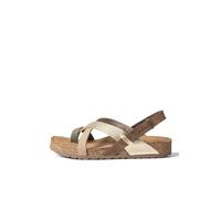 Yokono Sandale Plate Verte JERBA-718 | Chaussures Printemps-été Femme | Cuir de Vachette/Perle | 3 cm