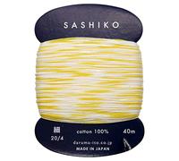 Yokota Daruma Sashiko Fil simple et coloré (Citron courge, carte fine de 40 m)