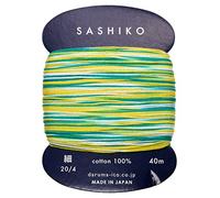 Yokota Daruma Sashiko Fil simple et coloré (glace rasée, carte fine de 40 m)