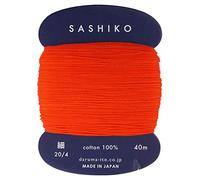 Yokota Sashiko Bobine de fil 40 m Col. 212 - Orange Rouge - Broderie et matelassage japonais