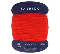 Yokota Sashiko Bobine de fil 40 m Col. 213 - Rouge - Broderie et matelassage japonais