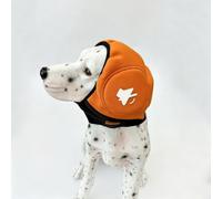 Yokqexz Bandeau Apaisant Anti-Anxiété sans Rabat sans Secousse pour Chien | Rembourrage Anti-Bruit, Protection Sonore, Hook and Loop Réglable, for Tonnerre, Feux et Extérieur(Orange,M)