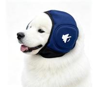 Yokqexz Cache-Oreilles for Chien Anxiété, Hématome, Toilettage, Bain | Rembourrage Anti-Bruit, Protection Sonore, Hook and Loop Réglable, for Tonnerre, Feux et Extérieur(Blue,M)