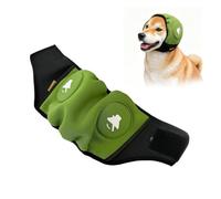 Yokqexz Couvre-Oreilles Anti-Bruit Bandeau Apaisant pour Chien | Hook and Loop Réglable, Cache-Oreilles sans Rabat, Anti-Anxiété, pour Tonnerre, Voiture et Extérieur(Green,M)