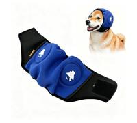 Yokqexz Couvre-Oreilles Anti-Bruit Bandeau Apaisant pour Chien | Hook and Loop Réglable, Cache-Oreilles sans Rabat, Anti-Anxiété, pour Tonnerre, Voiture et Extérieur(Blue,S)