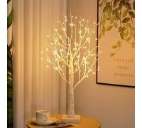 Yokqexz Guirlande Lumineuse Clignotante À 144 LED en Fil De Cuivre avec Base ABS, Branches Réglables for Décoration Fête d'anniversaire Ou Noël