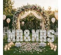 Yokqexz Lettre lumineuse Mr & Mrs Marquee for décoration de mariage