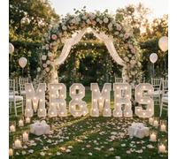 Yokqexz Lettre lumineuse Mr & Mrs Marquee for décoration de mariage