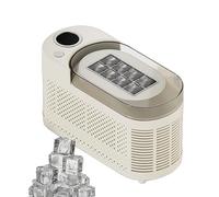 Yokqexz Machine À Glaçons Portable De Comptoir - 8 Glaçons en 10 Minutes, Mini Machine À Glaçons Compacte for La Maison, Le Camping Et La Voiture avec Adaptateur CC 12 V