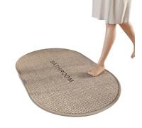 Yokqexz Tapis De Bain En Lin Tissé, Super Absorbant, Antidérapant, À Séchage Rapide, Avec Dessous Caoutchouc Naturel, For Sol Salle, Buanderie, Entrée(60x90cm)