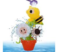 Yokuni Jouet de Bain 1 2 3 an,Jouet Bain BéBé 1 an,Jouet Bain Bébé avec Deux Ventouses Puissantes, Jouet De Bain pour Bebe Fonctionne sans Piles, Jouet Bain Bebe 6-12-18Mois (Abeille)