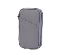 Yokuni Pochette Rangement Cable, Double Couche Tech Pouch avec Poignée Portable, Ton Meilleur Voyage Accessoires, pour Ranger Les Petits Accessoires Électroniques, Alimentation Mobile USB (Gris)