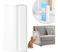Yokuni Protection Canape Chat Anti Griffe 30CMx5M, Protege Canape Griffe Chat Peut DIY, Imperméable Et Ne Tombe Pas Facilement, Anti Griffe Chat Canapé pour Chat Protège Murs, Portes (Transparent)