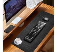 Yokuni Tapis de Bureau Grand Format en Feutre, Sous-main de Bureau en Feutre, Tapis Ordinateur, 3mm D'Épaisseur, Silencieux, Résistant à la Chaleur, Antidérapant 100 x 40 cm (Gris foncé)