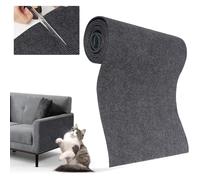 Yokuni Griffoir Chat Canapé, 200 x 40 cm Griffoir Mural, DIY Grattoir Chat, Auto-Adhésif, Protège Les Tapis et Canapés (Gris)