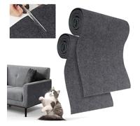 Yokuni Tapis Griffoir Chat Autocollant, Protection Canapé Chat Anti-Griffe 200x40cm, Tapis Grattoir Self-Adhésif DIY, Kratzmatte pour Protège Les, Griffoir Mural et Canapé (Gris-2 Pièces)