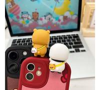 YOKUSHI Lot de 2 Figurines d'ours Bubu Dudu - Jolies Statues d'ours de Dessin animé pour Ordinateur de Bureau, Ordinateur Portable, téléphone Portable, Bureau, Voiture, Tableau de Bord