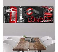 Yolada DIY 5D Diamond Painting kits Grande Complet Full diamant Peinture large Point De Croix Place d'exposition de Londres avec vue sur la ville Strass Broderie Arts Salon Décor,Foret rond,30X60cm