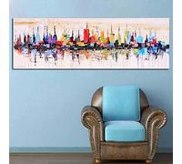 Yolada DIY 5D Diamond Painting kits Grande Taille Complet Full diamant Peinture large Point De Croix Modèle moderne abstrait de York City Strass Broderie Craft Maison Salon Décor,forage carré,30X90cm