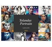 Yolanda's portraits, a graphic portfolio (Desk Calendar 2026 DIN A5 landscape), CALVENDO 12 Month DeskCalendar: A face in twelve pictorial manifestations