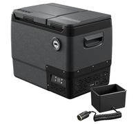 Yolco DX40 Space Grey Glacière compresseur 39 l - Réfrigérateur et congélateur mobile, contrôle par application, double zone, fonctionnement 12/24 V et 230 V, silencieux et économe en énergie, idéal