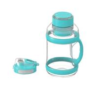 YOLEANSON Grande bouteille d'eau électrique rechargeable par USB pour milkshakes et smoothies, voyage, sport, plats à emporter, amateurs de gym (bleu clair)
