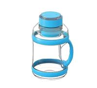 YOLEANSON Grande bouteille d'eau électrique rechargeable par USB pour milkshakes et smoothies, voyage, sport, plats à emporter, amateurs de gym (bleu)