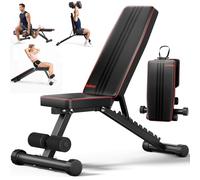 YOLEO Banc de Musculation Banc réglable pour l'entraînement Complet du Corps Banc inclinable pour Exercice Gymnastique à Domicile/Bureau (Noir classique)