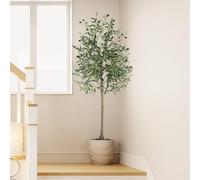 YOLEO Olivier Artificiel 150 cm Plante artificielle Plantes artificielles grandes Olivier artificiel Arbre artificiel comme du vrai pour salon chambre à coucher bureau décoration
