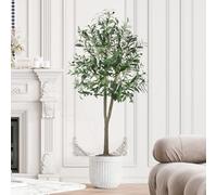 YOLEO Olivier Artificiel 150 cm Plantes Artificielles Interieur Fausse Plante Verte Décoration pour Intérieur Extérieur Maison Chambre Salon Balcon Cour Jardin