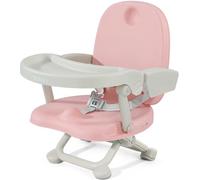 YOLEO Rehausseur de chaise pour enfant, chaise haute portable pour bébé, seulement 2 kg, siège booster avec ceinture de sécurité et plateau amovible, convient aux enfants de 6 à 36 mois