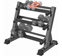 YOLEO Support pour Haltères Ajustables de 3 Niveaux, Stockage d'haltères, Repose Haltères Rack de Rangement pour Musculation à Domicile Max.500KG