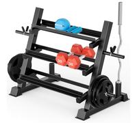 YOLEO Support pour Haltères Réglable à 3 niveaux Repose Haltères Rack de Rangement pour Musculation Stockage d'haltères à la Maison Support de Poids Robuste Max. 500 KG