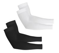 Yolev 2 Paires Manchette Bras Homme de Protection UV Solaire de Manchon Moto de Sans Doigts Blanc Chaud Manches de Jardinage Basketball Football Volleyball Manchette Gaming Femme