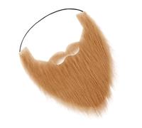 Yolev Fausse Barbe Brun Camouflage Fête Fausse Moustache Homme Nouveauté Réaliste Sangle Cordon Elastique Réglable Costume Barbe Faux Poils du Visage Halloween Mascarade Fête