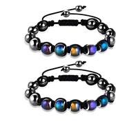 Yolev Lot de 2 bracelets d'humeur réglables pour homme et femme