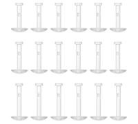 Yolev Lot de 30 piercings de nez transparents en Bioflex - 3 tailles - Pour le travail du labret - Bijoux de piercing pour oreilles, cartilage, hélix, tragus