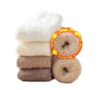 Yolhloy 4 Paires Hiver Chaud Jambière Femme, Genouillères Polaire Épais Thermique Chauffe-Genou, Guêtres de Jambe Leg Warmer pour Femmes Filles