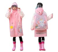 Yolhloy Poncho de Pluie pour Enfants, Imperméable Cape de Pluie avec Bouton, Réutilisable Manteau Pluie Enfants, Vêtements de Pluie Enfants, Unisexe Poncho Pour 2-12 Ans Garçons,Filles