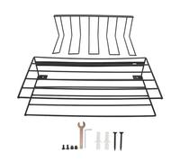 YolieraArt 3 niveaux Wall Mount Tool Organizer, robuste Iron Drill Storage Rack with Hooks, 15,6 x 7 x 8,8 pouces Garage Workshop Tool Shelf