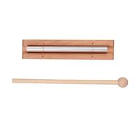 Yolieraart 3 Tone Musical Citring, Aluminium et Beech Wood Percussion Instrument avec maillet pour la méditation de yoga en classe, outil de développement du rythme des enfants (1-tone Chime)