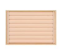 YolieraArt 7 Rows Rings Tray, Solid Wood Flannel Organizer, Stackable 14 x 9.6 x 1.2in, for Drawer Dressing Table Jewelry Display (Beige)